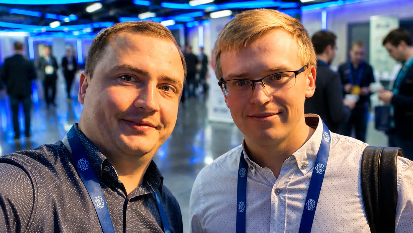 Anton Yakushyn and Georgiy Gres, co-founders of Fluvius