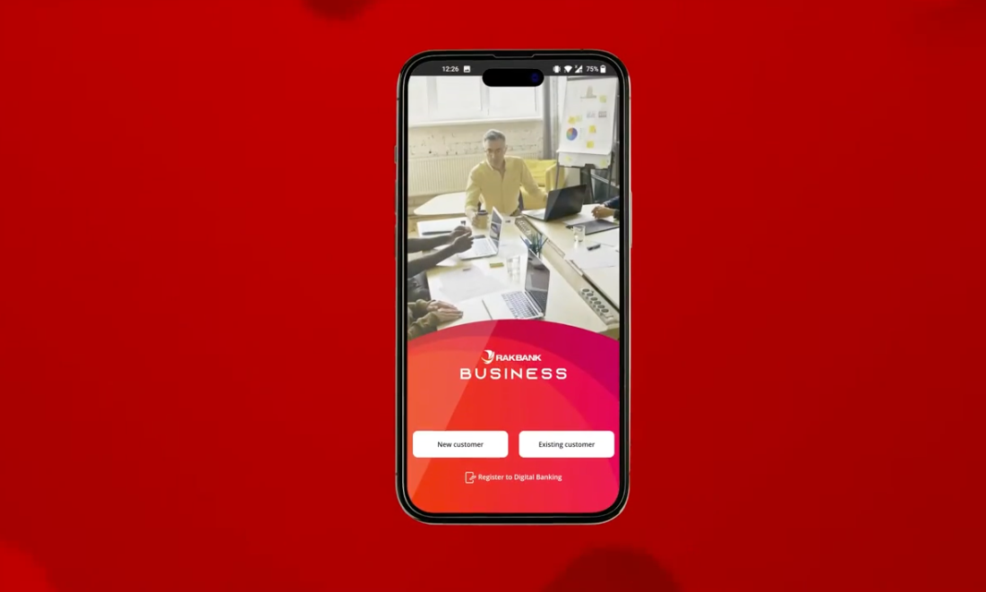 RAKBANK Business App onboarding — built with the bank's engineers in Dubai