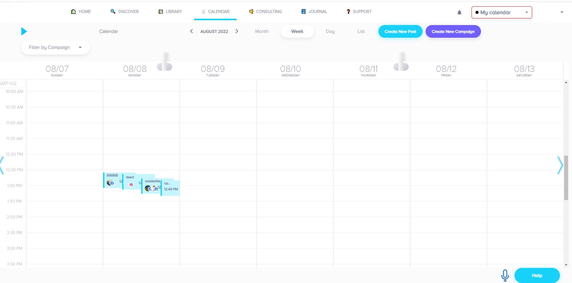 Social-media automation platform — the scheduling and publishing surface Fluvius architected and led from zero