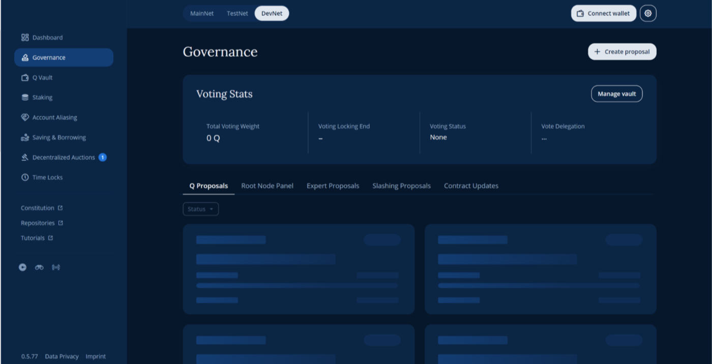 Blockchain legal-governance system — screen 5