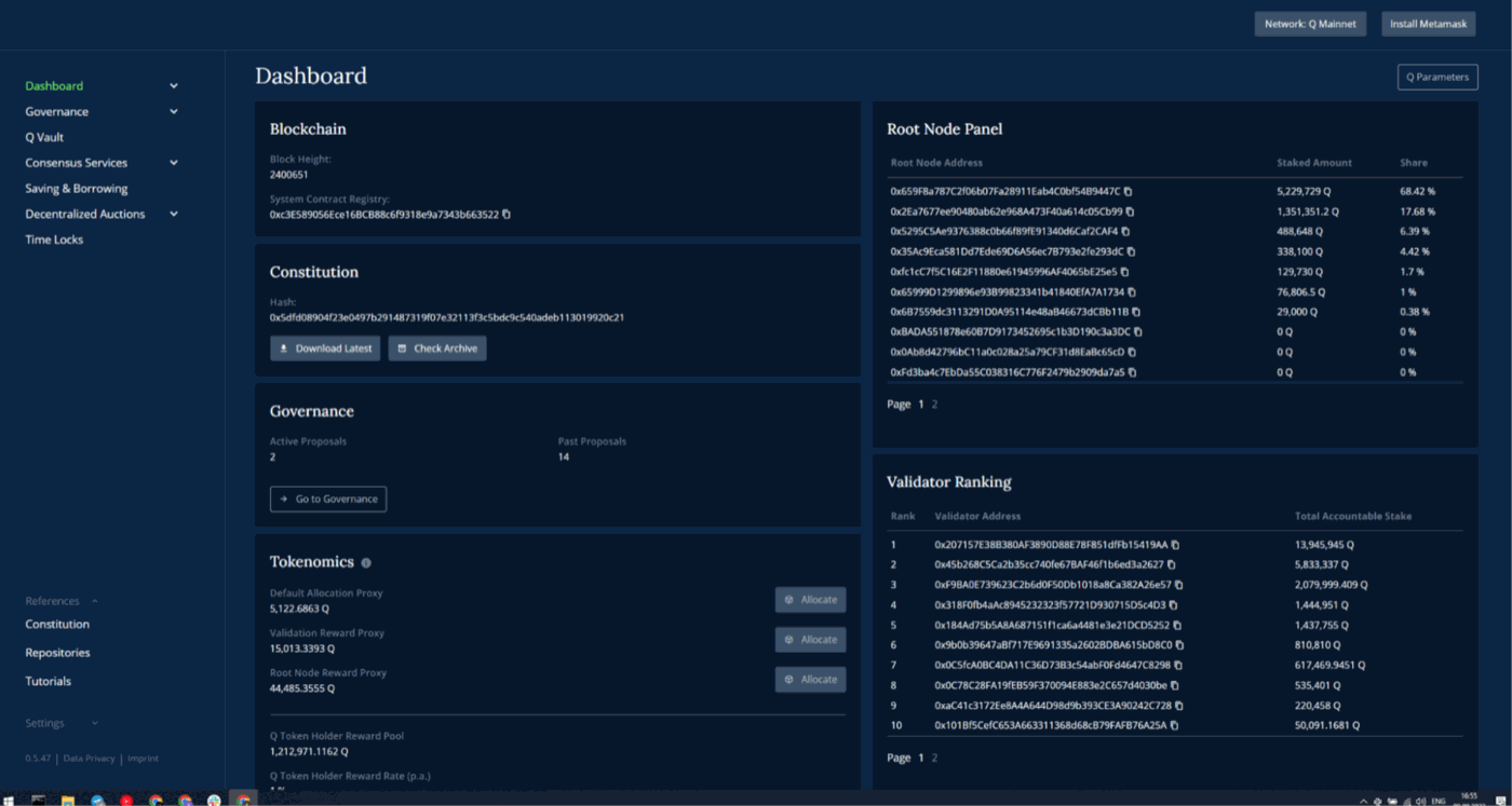 Blockchain legal-governance system — screen 10
